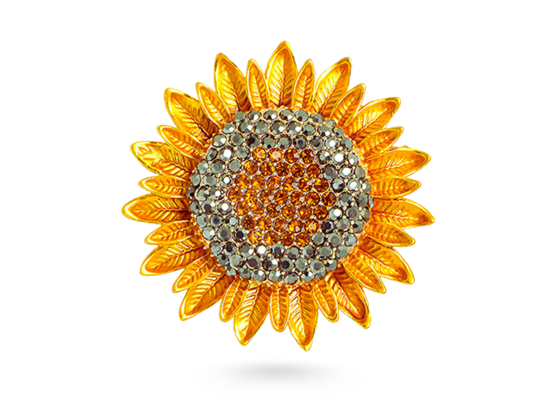 Van Gogh's Sunflower Brooch